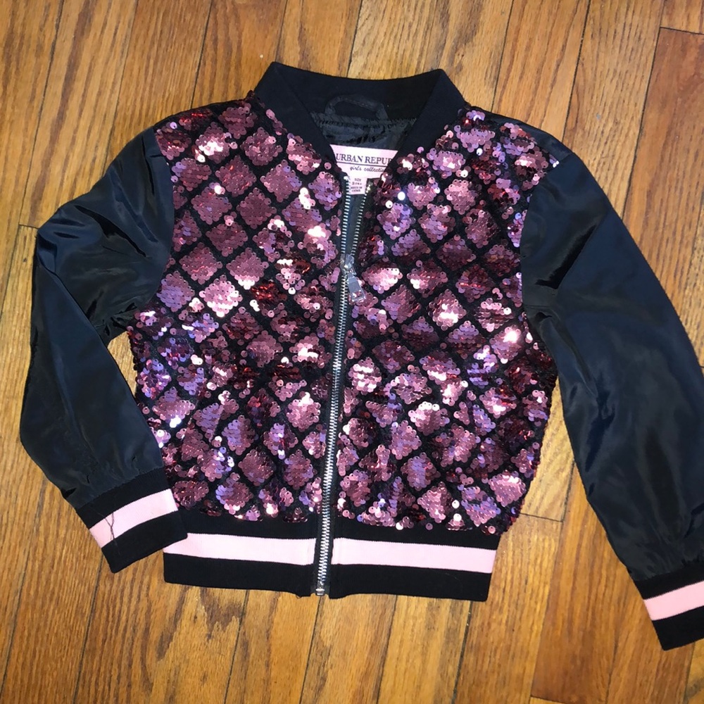 URBAN REPUBLIC GIRLS SEQUIN JACKET SIZE 4